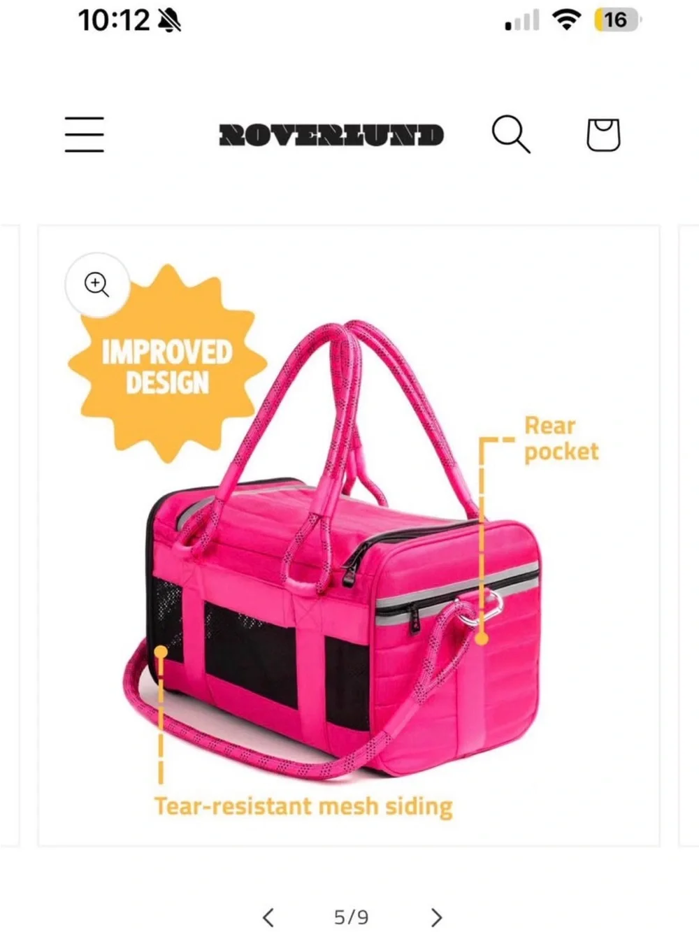 Hot Pink Pet Carrier Tote